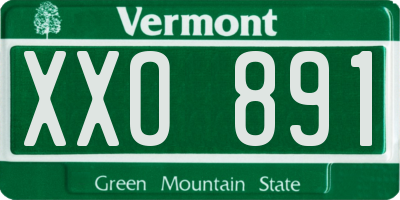 VT license plate XXO891