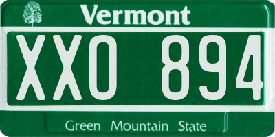 VT license plate XXO894