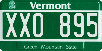 VT license plate XXO895