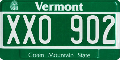 VT license plate XXO902