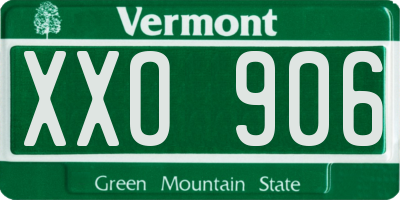 VT license plate XXO906