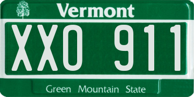VT license plate XXO911