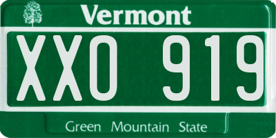 VT license plate XXO919