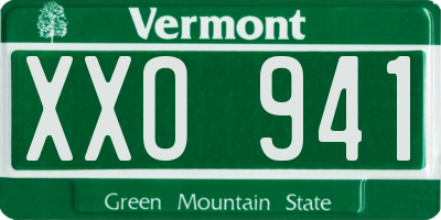 VT license plate XXO941