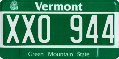 VT license plate XXO944