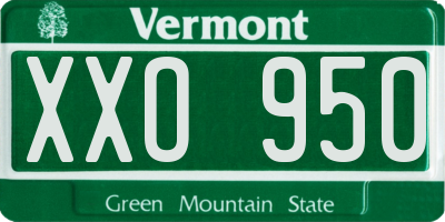 VT license plate XXO950
