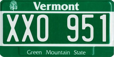 VT license plate XXO951