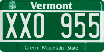 VT license plate XXO955