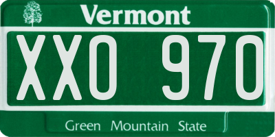 VT license plate XXO970