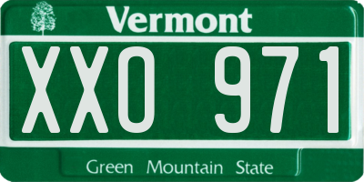 VT license plate XXO971