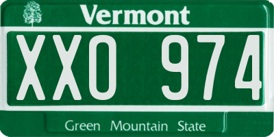 VT license plate XXO974