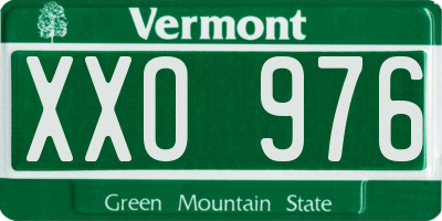 VT license plate XXO976