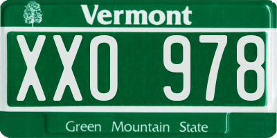 VT license plate XXO978
