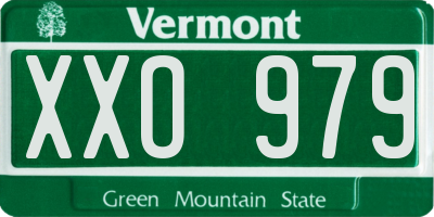 VT license plate XXO979