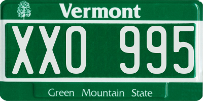VT license plate XXO995