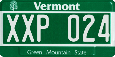 VT license plate XXP024