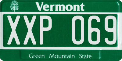 VT license plate XXP069