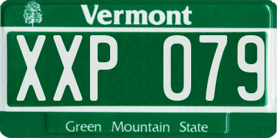 VT license plate XXP079