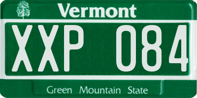 VT license plate XXP084