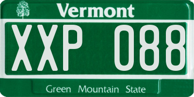 VT license plate XXP088