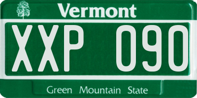 VT license plate XXP090