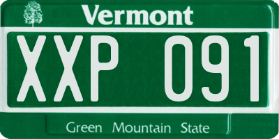 VT license plate XXP091