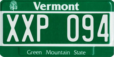 VT license plate XXP094