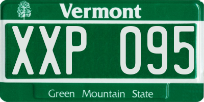 VT license plate XXP095