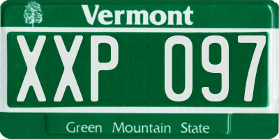 VT license plate XXP097