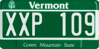 VT license plate XXP109