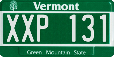 VT license plate XXP131