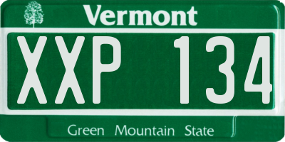 VT license plate XXP134