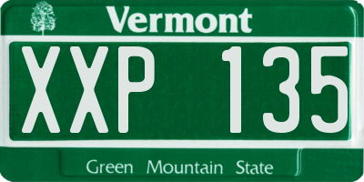 VT license plate XXP135