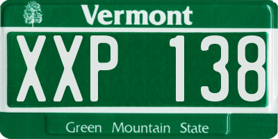 VT license plate XXP138
