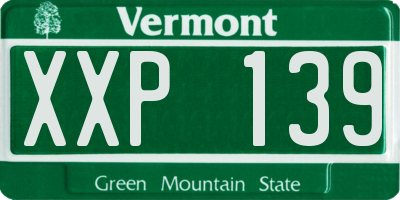 VT license plate XXP139