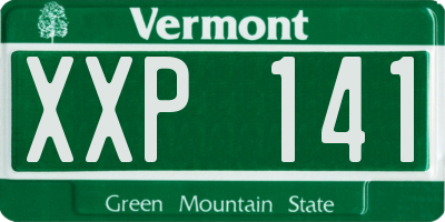 VT license plate XXP141