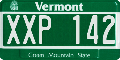 VT license plate XXP142