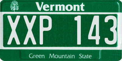 VT license plate XXP143