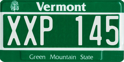VT license plate XXP145
