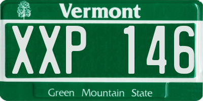 VT license plate XXP146