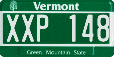 VT license plate XXP148