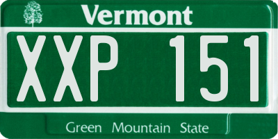 VT license plate XXP151