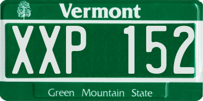 VT license plate XXP152