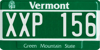 VT license plate XXP156