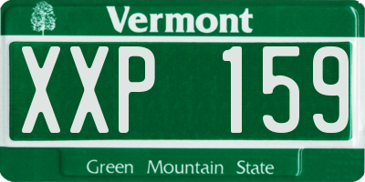 VT license plate XXP159
