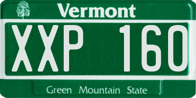 VT license plate XXP160