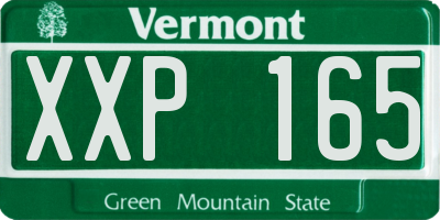 VT license plate XXP165
