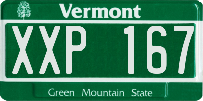 VT license plate XXP167