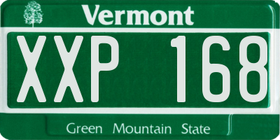 VT license plate XXP168