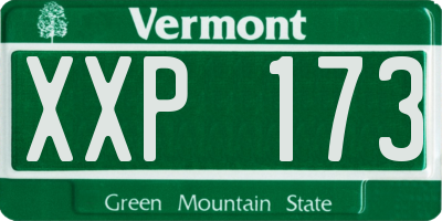 VT license plate XXP173